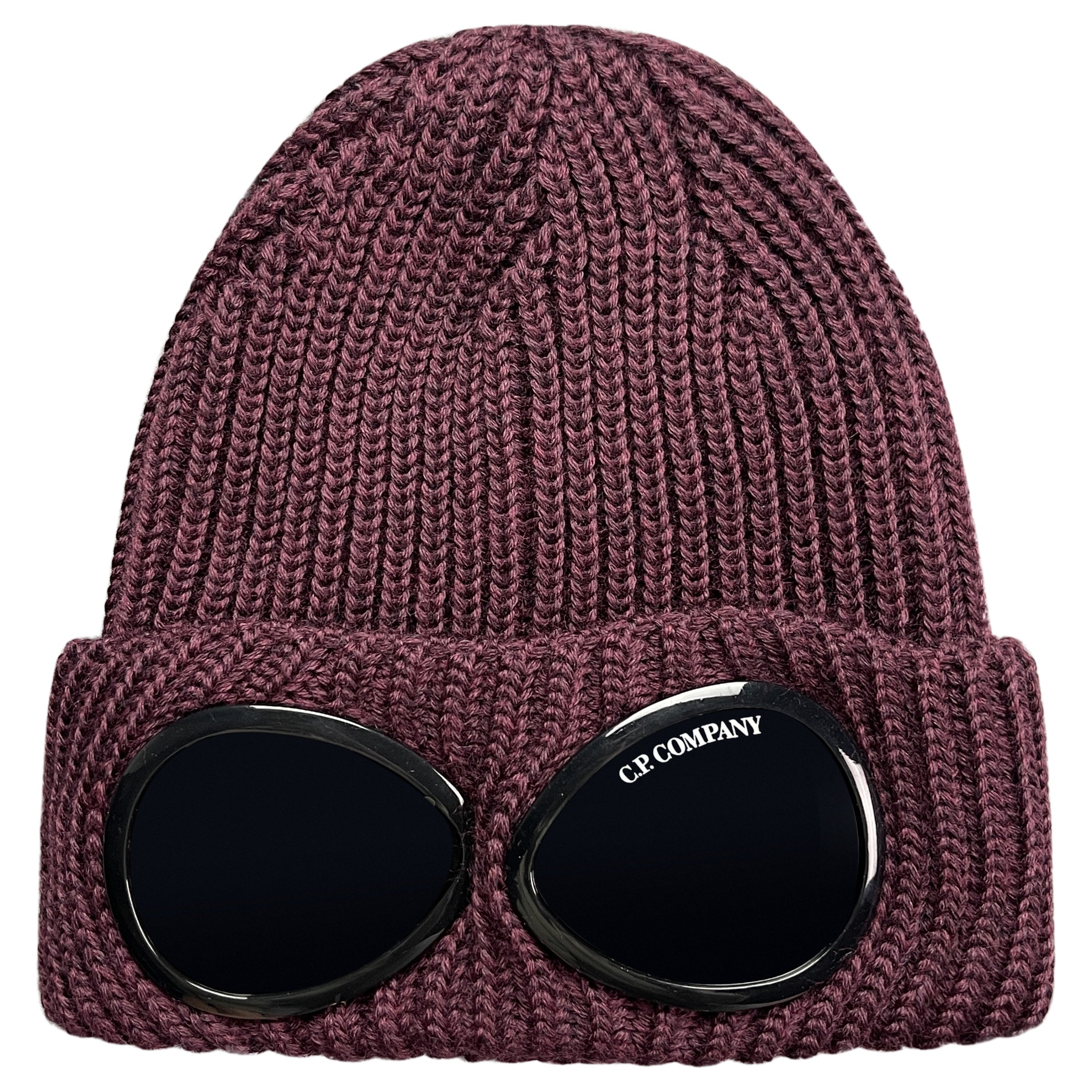 Color variation of Wool Goggle Beanie Dark Maroon