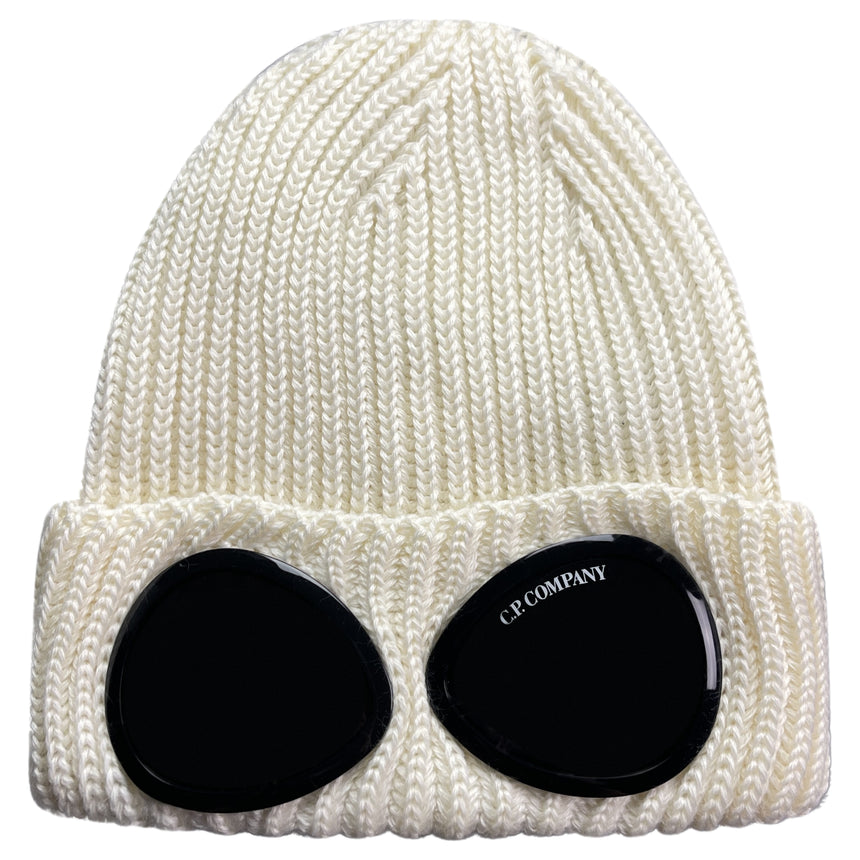 Wool Goggle Beanie Cream