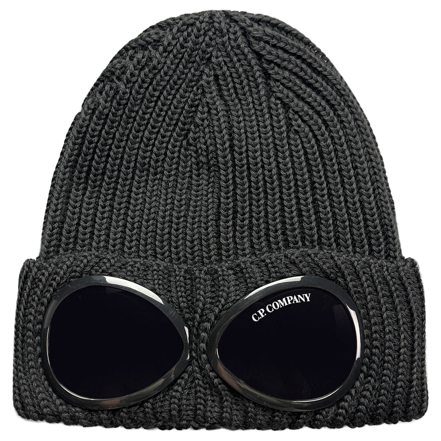 Wool Goggle Beanie Black