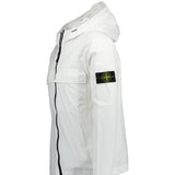 Compass Badge Hooded Overshirt White