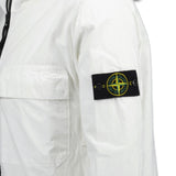 Compass Badge Hooded Overshirt White