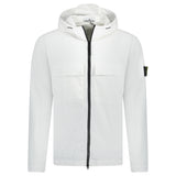 Compass Badge Hooded Overshirt White