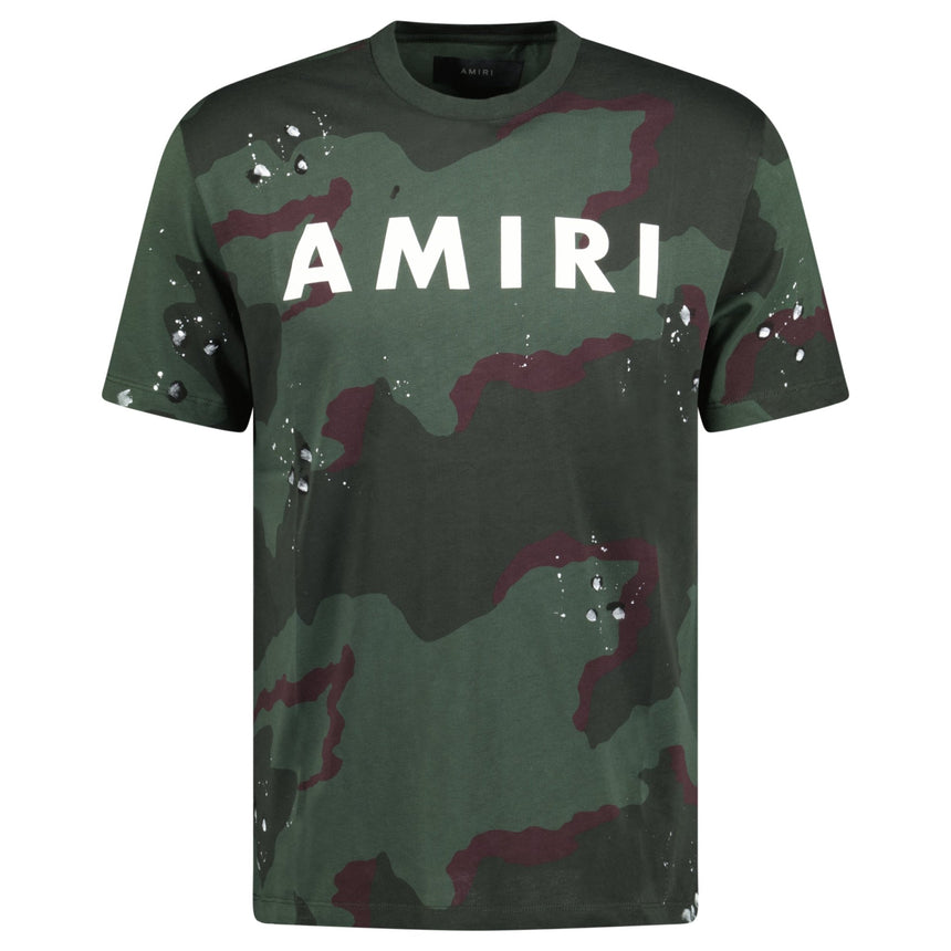 Amiri Army Logo T - shirt Camo Green - Boinclo ltd - Outlet Sale Under Retail