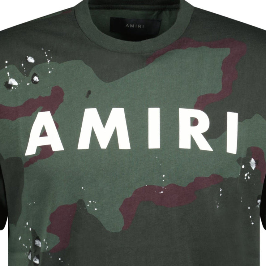 Amiri Army Logo T - shirt Camo Green - Boinclo ltd - Outlet Sale Under Retail