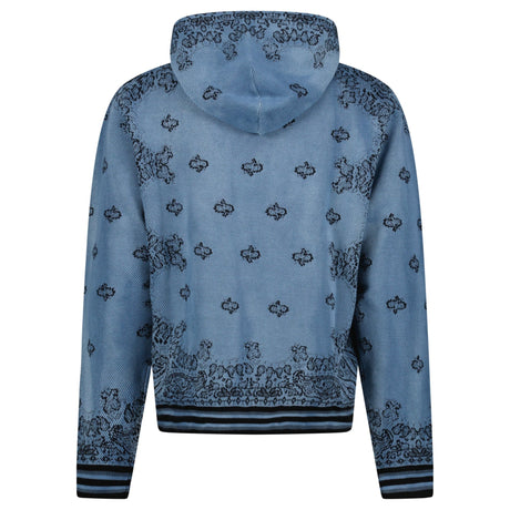 Amiri Bandana Knitted Basketball Hoodie in Blue - Boinclo - Outlet Sale Under Retail