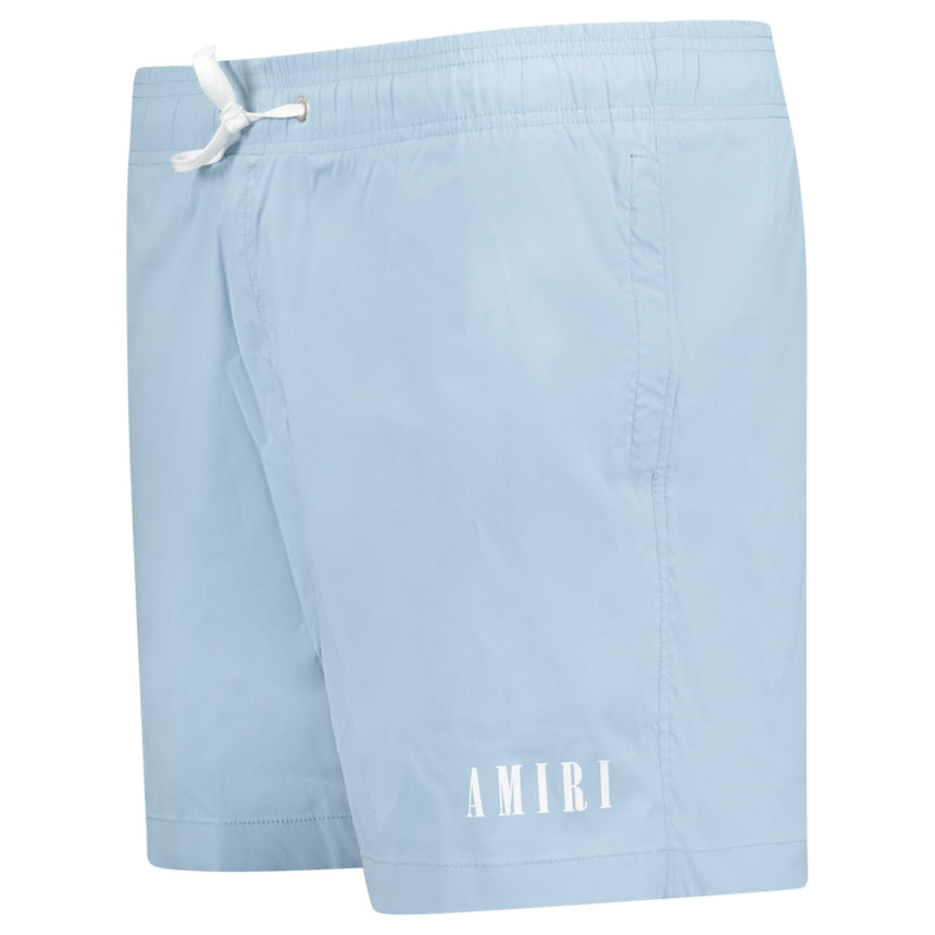 Amiri Core Logo Drawstring Swim Shorts Dusty Blue - Boinclo - Outlet Sale Under Retail