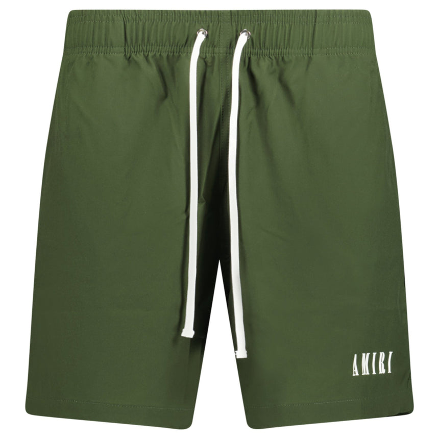 Amiri Core Logo Drawstring Swim Shorts Olive Green - Boinclo ltd - Outlet Sale Under Retail