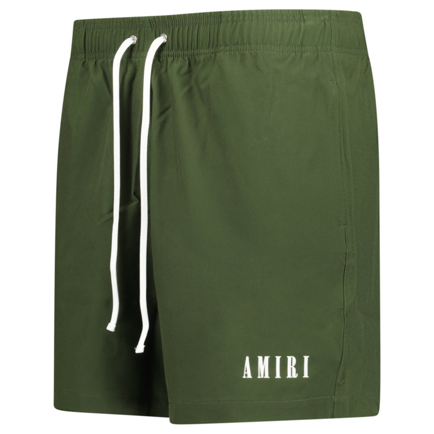 Amiri Core Logo Drawstring Swim Shorts Olive Green - Boinclo - Outlet Sale Under Retail