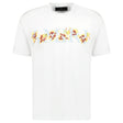 Amiri Hibiscus Logo T - Shirt White - Boinclo ltd - Outlet Sale Under Retail