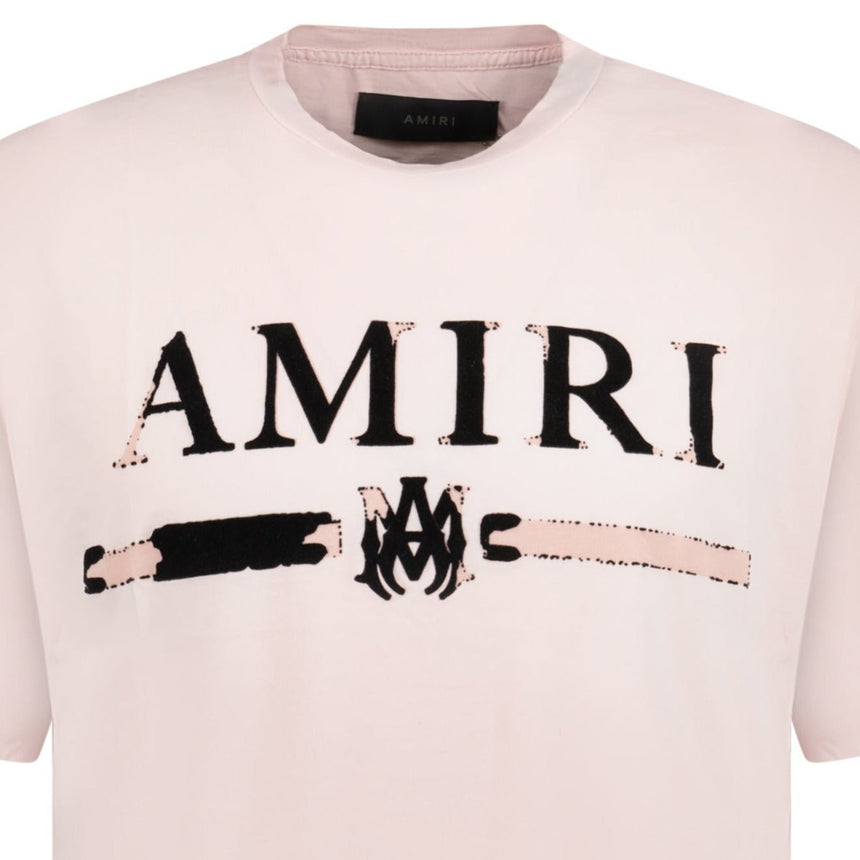 Amiri 'Ma Bar' Applique T - Shirt Pink - Boinclo ltd - Outlet Sale Under Retail