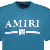 Amiri MA Bar Logo T - shirt Teal - Boinclo ltd - Outlet Sale Under Retail