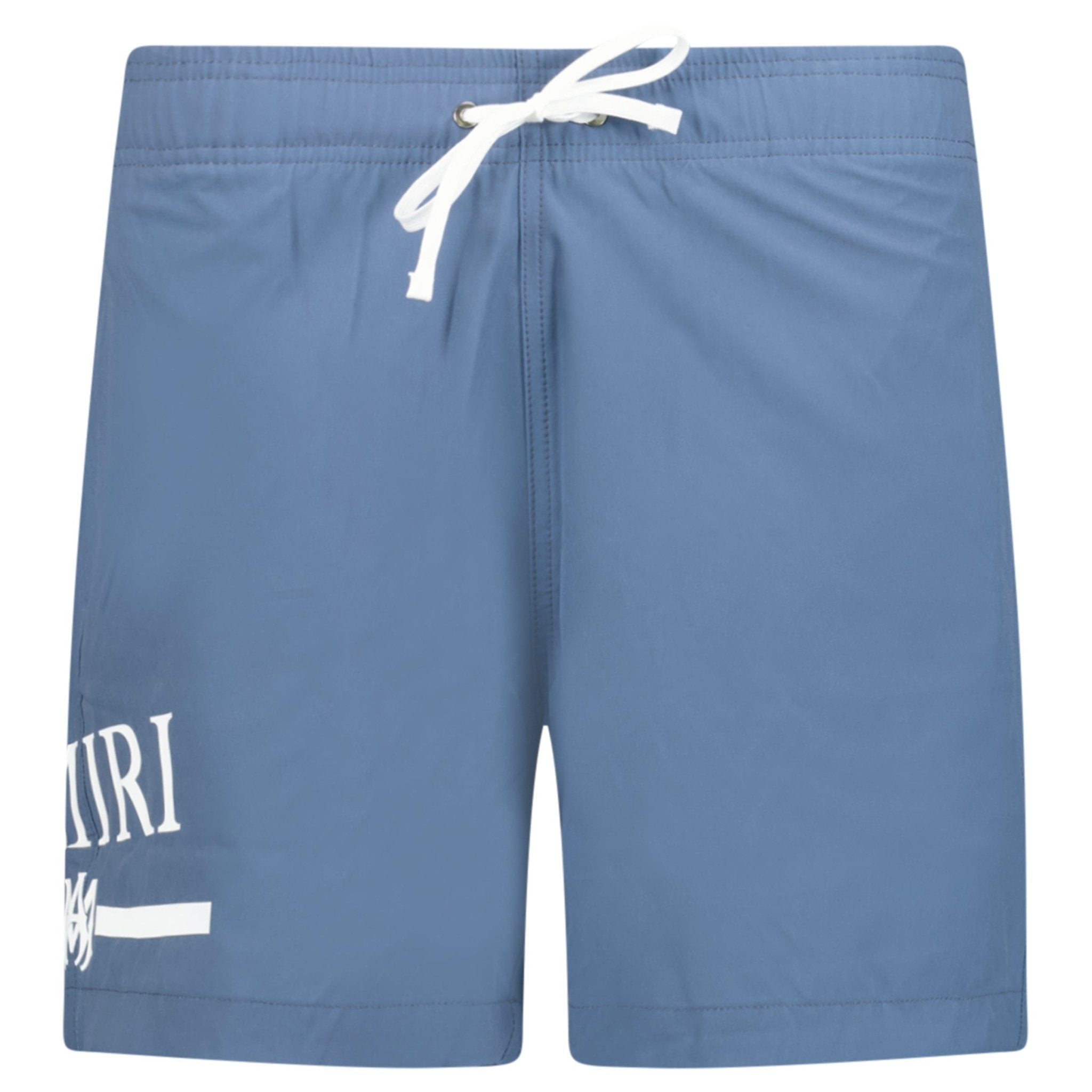 Color variation of Ma Bar White Logo Drawstring Swim Shorts Blue