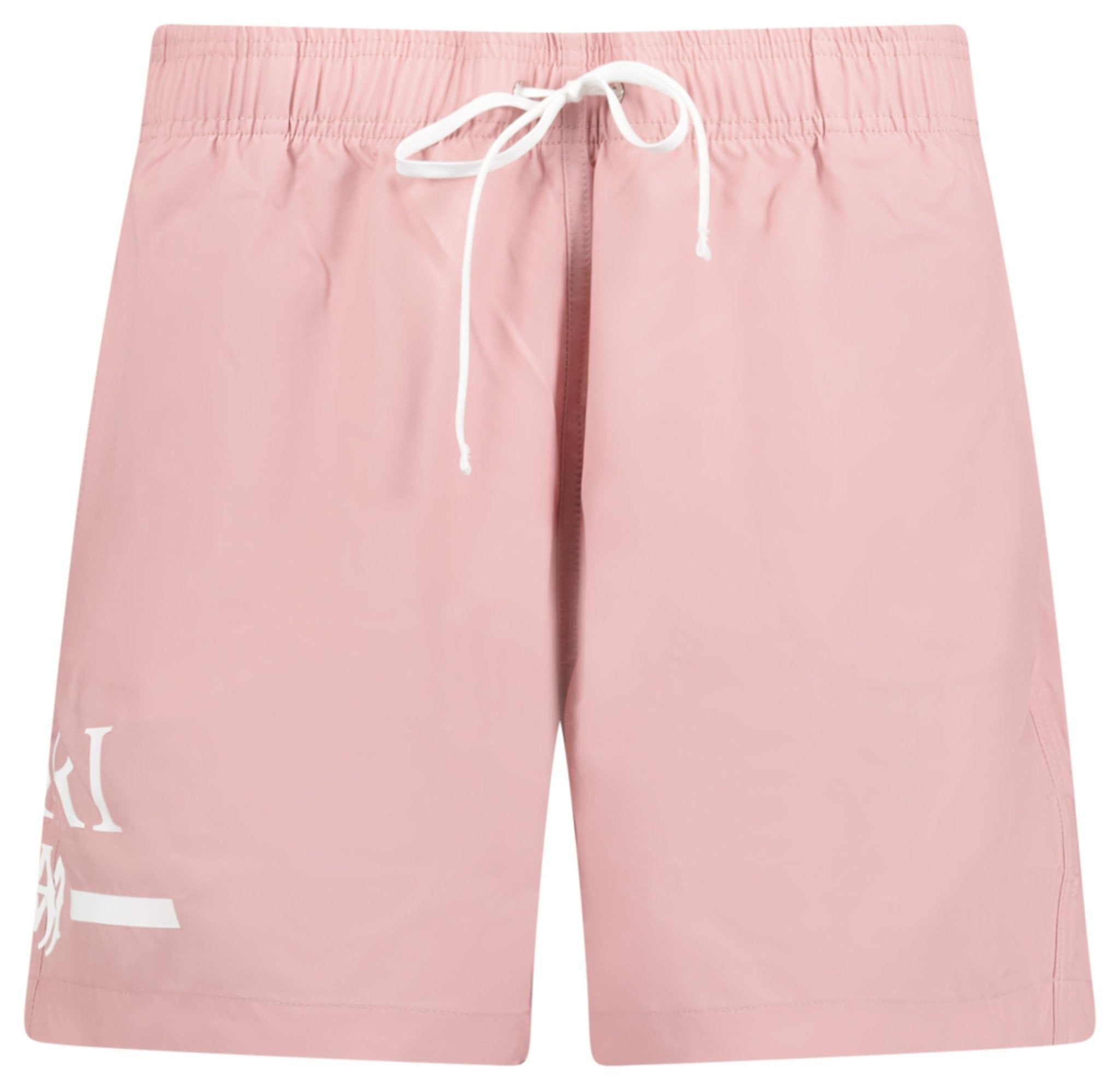 Color variation of Ma Bar White Logo Drawstring Swim Shorts Peach