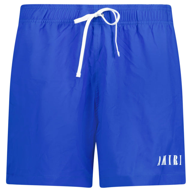 Amiri MA Bar White Logo Drawstring Swim Shorts Pond Blue - Boinclo ltd - Outlet Sale Under Retail