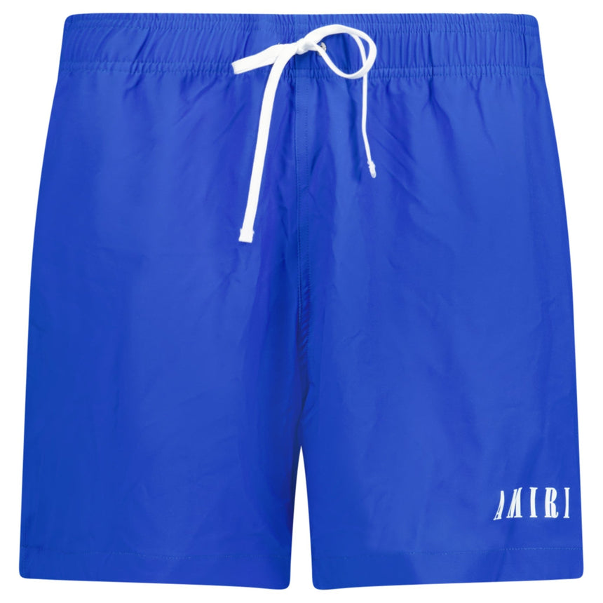 Amiri MA Bar White Logo Drawstring Swim Shorts Pond Blue - Boinclo ltd - Outlet Sale Under Retail