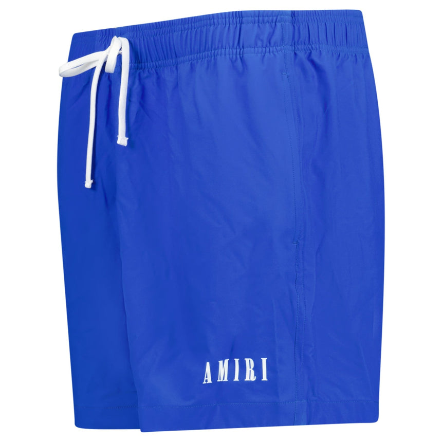 Amiri Ma Bar White Logo Drawstring Swim Shorts Pond Blue - Boinclo - Outlet Sale Under Retail