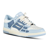 Amiri Skeleton Low Top Trainers Baby Blue & White - Boinclo ltd - Outlet Sale Under Retail