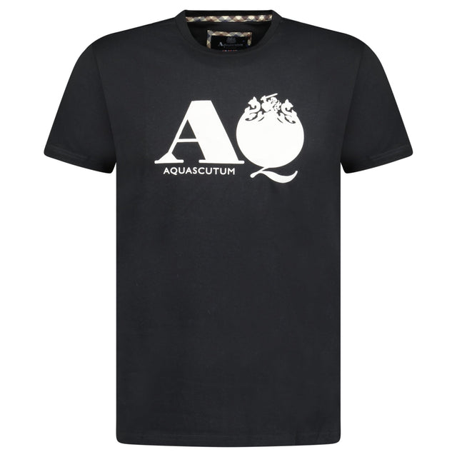 Aquascutum "A" Logo T - Shirt Black - Boinclo ltd - Outlet Sale Under Retail