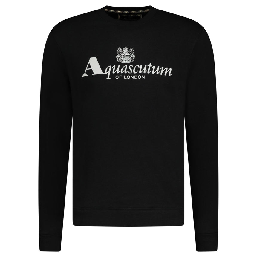 Aquascutum Classic Logo Sweatshirt Black - Boinclo ltd - Outlet Sale Under Retail