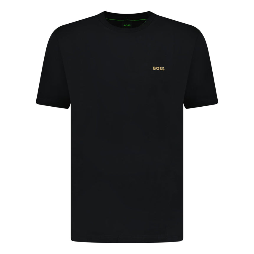 BOSS Active Gold Logo - Print T - Shirt Black - Boinclo ltd - Outlet Sale Under Retail