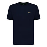 BOSS Active Gold Logo - Print T - Shirt Navy - Boinclo ltd - Outlet Sale Under Retail