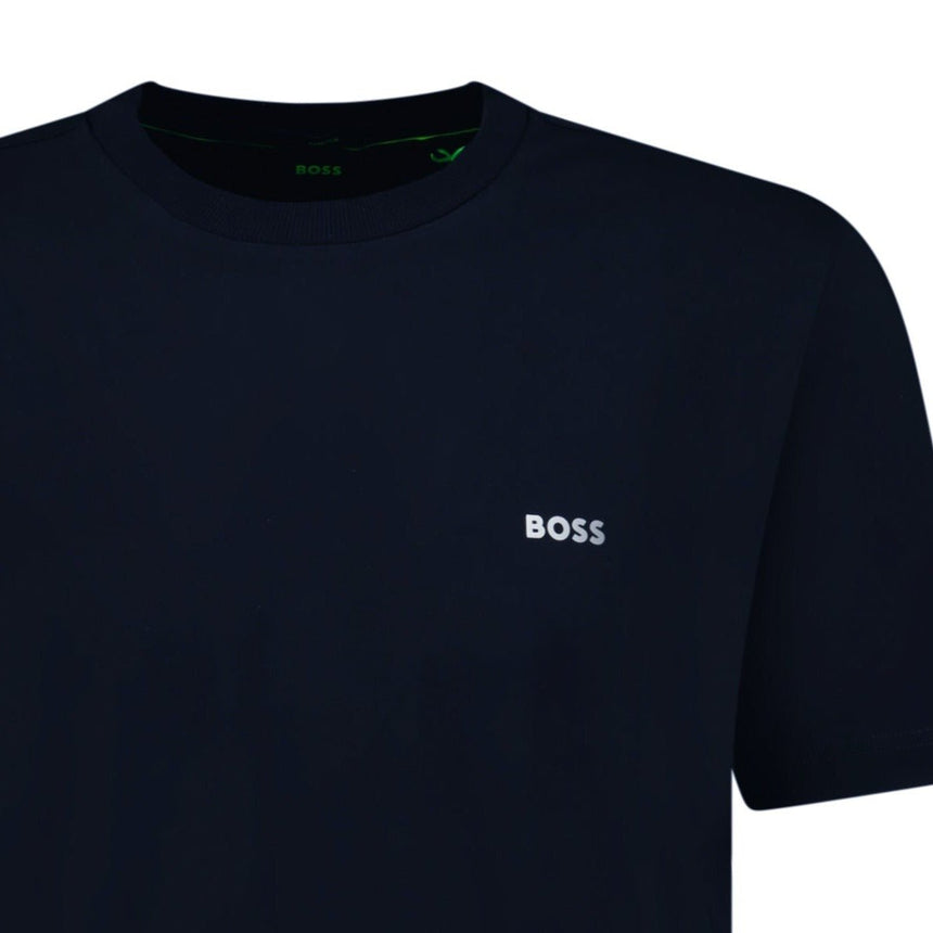 BOSS Active Logo - Print T - Shirt Navy - Boinclo ltd - Outlet Sale Under Retail