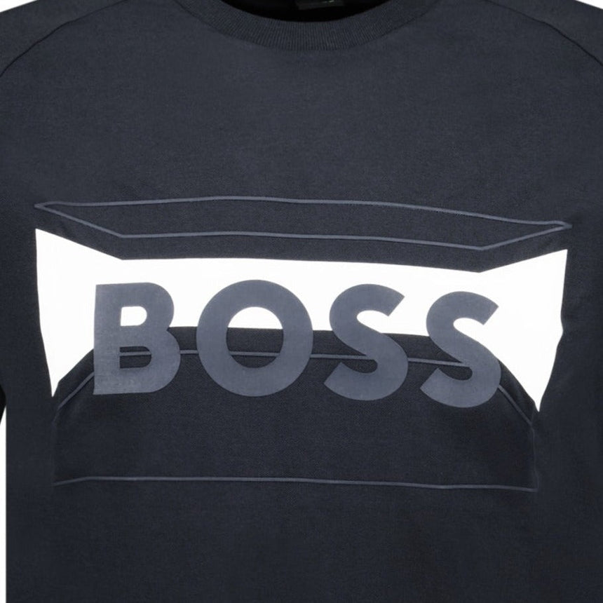 BOSS Cotton - Blend Regular - Fit T - Shirt with Logo Artwork Black - Boinclo ltd - Outlet Sale Under Retail