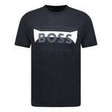 BOSS Cotton - Blend Regular - Fit T - Shirt with Logo Artwork Black - Boinclo ltd - Outlet Sale Under Retail