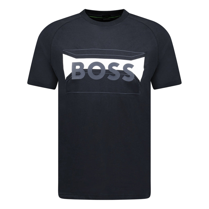 BOSS Cotton - Blend Regular - Fit T - Shirt with Logo Artwork Black - Boinclo ltd - Outlet Sale Under Retail