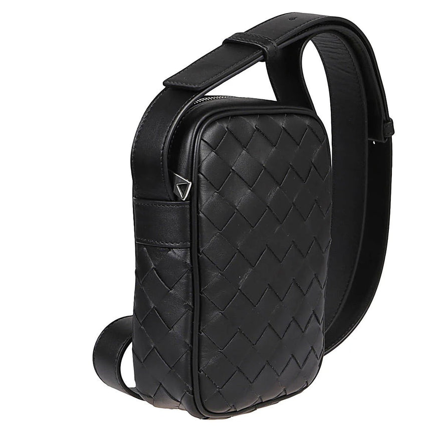 BOTTEGA VENETA Mini Intrecciato Cross-Body Bag Black - Boinclo ltd - Outlet Sale Under Retail