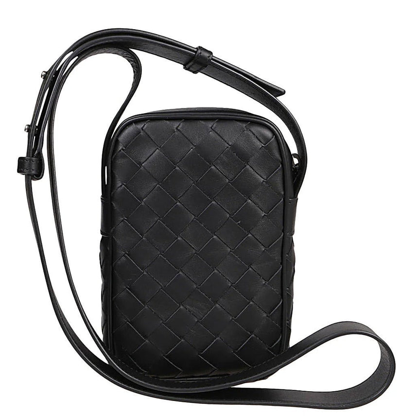 BOTTEGA VENETA Mini Intrecciato Cross-Body Bag Black - Boinclo ltd - Outlet Sale Under Retail