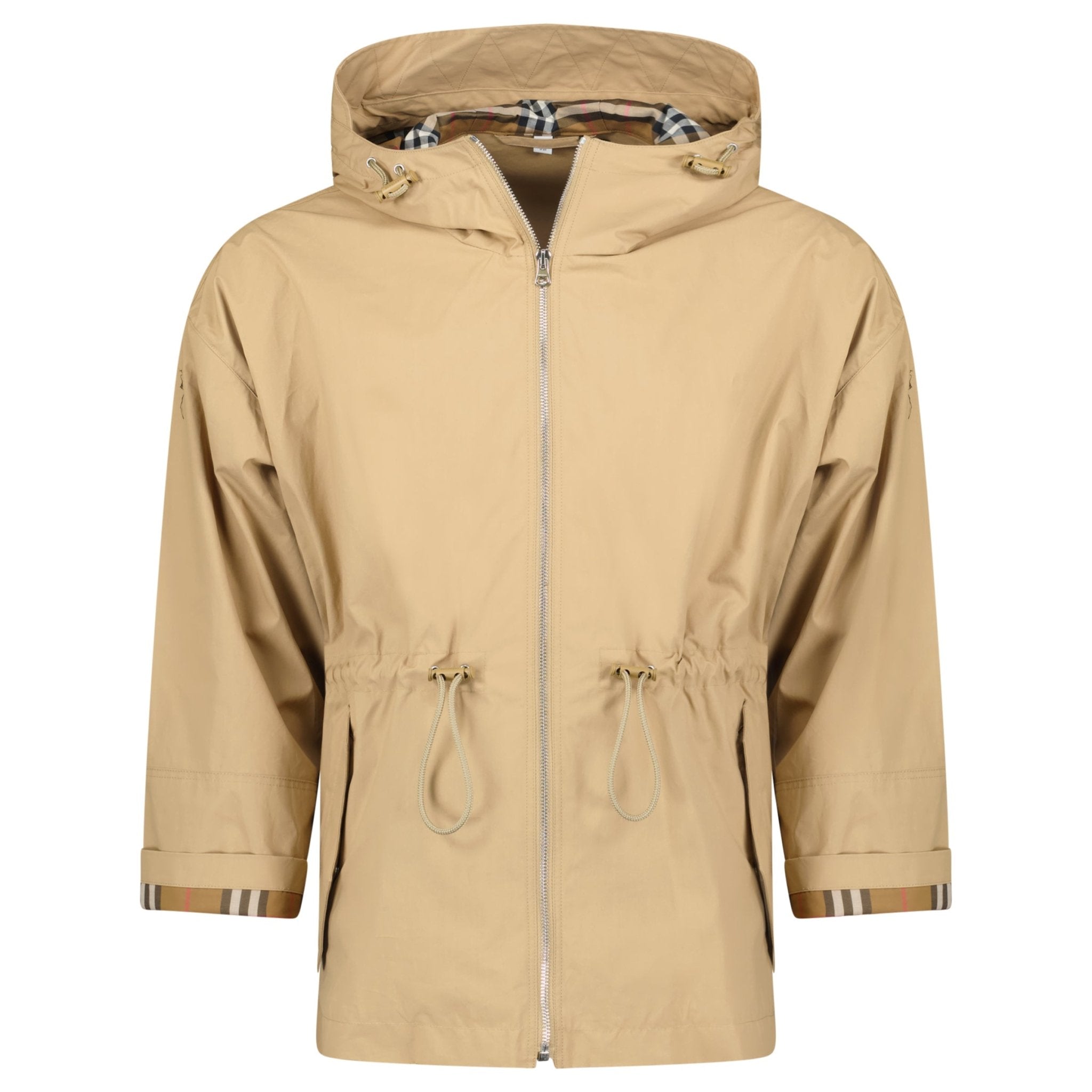 Color variation of 'Birley' Check Hooded Rain Jacket Archive Beige