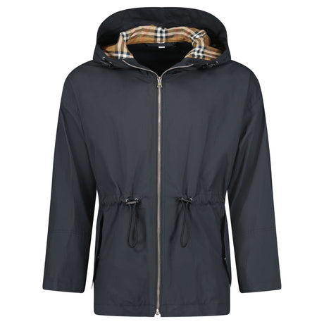 Burberry 'Birley' Check Hooded Rain Jacket Black - Boinclo - Outlet Sale Under Retail