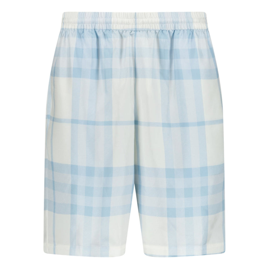 Burberry 'Bradeston' Silk Check Shorts Blue & White - Boinclo ltd - Outlet Sale Under Retail