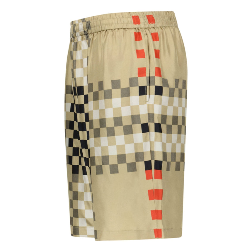 Burberry 'Bradeston' Silk Pixel Check Shorts Brown - Boinclo - Outlet Sale Under Retail