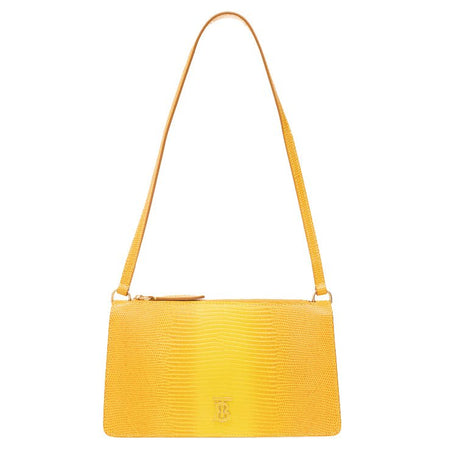 Burberry Burberry LS TB Pouch in Lizard Skin Effect Yellow - Boinclo - Outlet Sale Under Retail