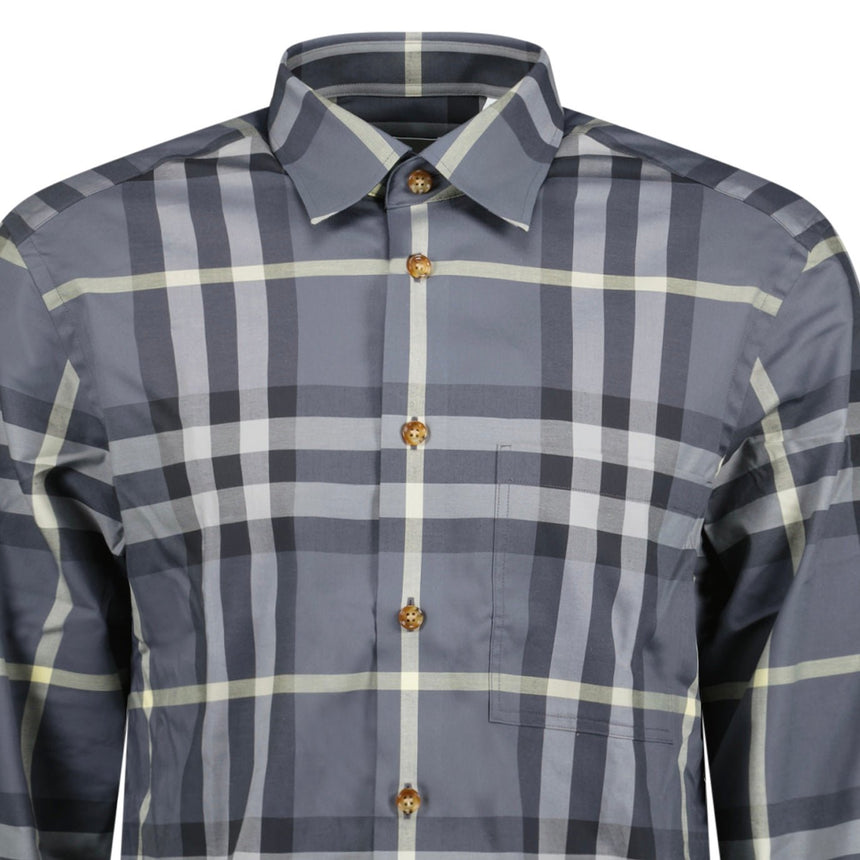 Burberry 'Claverdon' Check Shirt in Grey & Black - Boinclo - Outlet Sale Under Retail