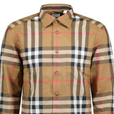 Burberry 'Claverdon' Check Shirt in Taupe Brown - Boinclo - Outlet Sale Under Retail