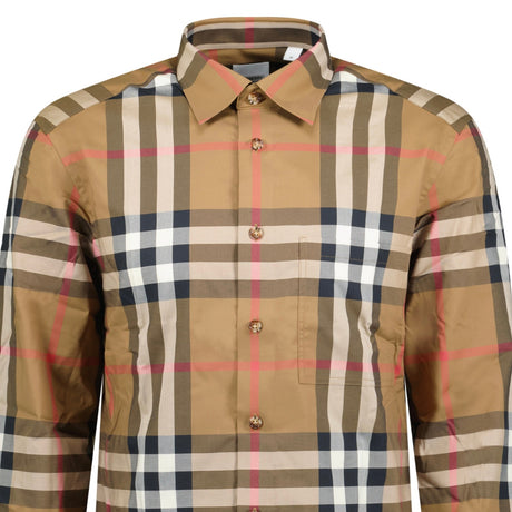 Burberry 'Claverdon' Check Shirt in Taupe Brown - Boinclo - Outlet Sale Under Retail