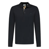 Burberry 'Eddie' Long Sleeved Polo - Shirt Black - Boinclo ltd - Outlet Sale Under Retail