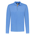 Burberry 'Eddie' Long Sleeved Polo - Shirt Blue - Boinclo ltd - Outlet Sale Under Retail