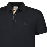 Burberry 'Eddie' TB Check Placket Polo - Shirt Black - Boinclo - Outlet Sale Under Retail