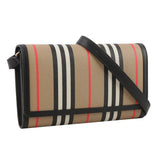 Burberry 'Hannah' Leather Shoulder Bag in Signature Archive Beige & Black - Boinclo - Outlet Sale Under Retail