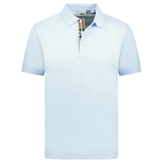 Burberry 'Hartford' Check Placket Polo Light Blue - Boinclo - Outlet Sale Under Retail