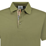 Burberry 'Hartford' Check Placket Polo Olive - Boinclo - Outlet Sale Under Retail