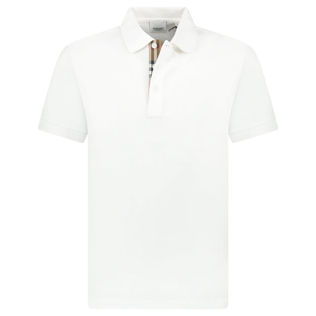 Burberry 'Hartford' Check Placket Polo White - Boinclo - Outlet Sale Under Retail