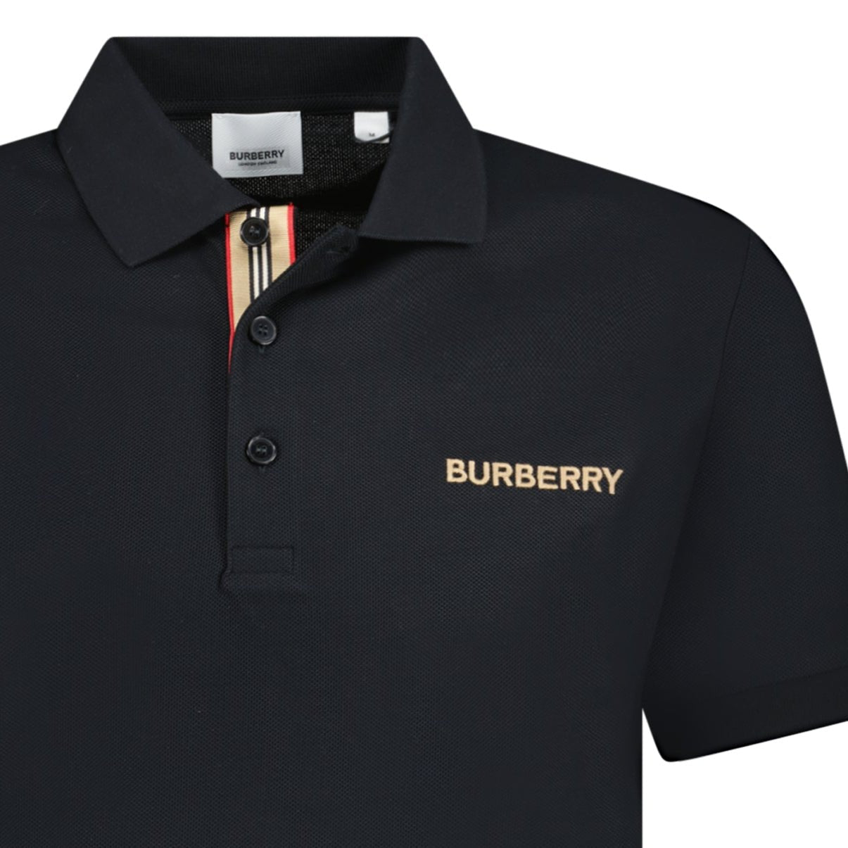 Burberry Burberry Hartford Embroidery Logo Check Polo Camel Black Outlet Sale Always Under Retail Boinclo