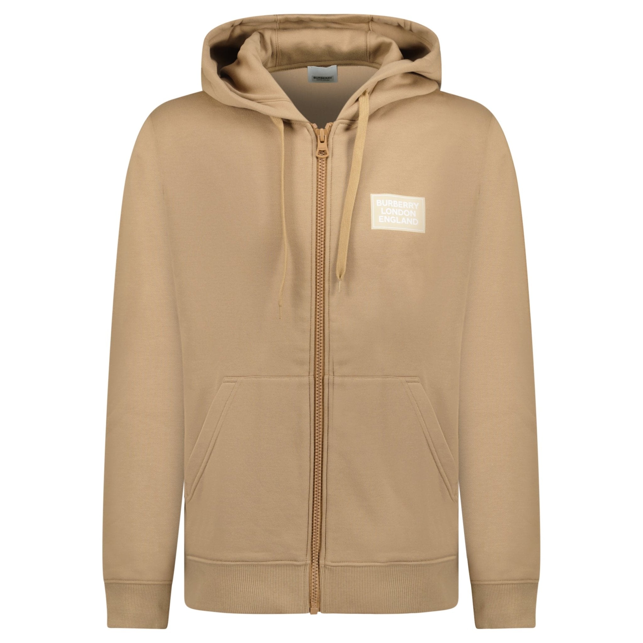 Color variation of 'Hove' Logo Hoodie Zip Sweatshirt Camel Beige