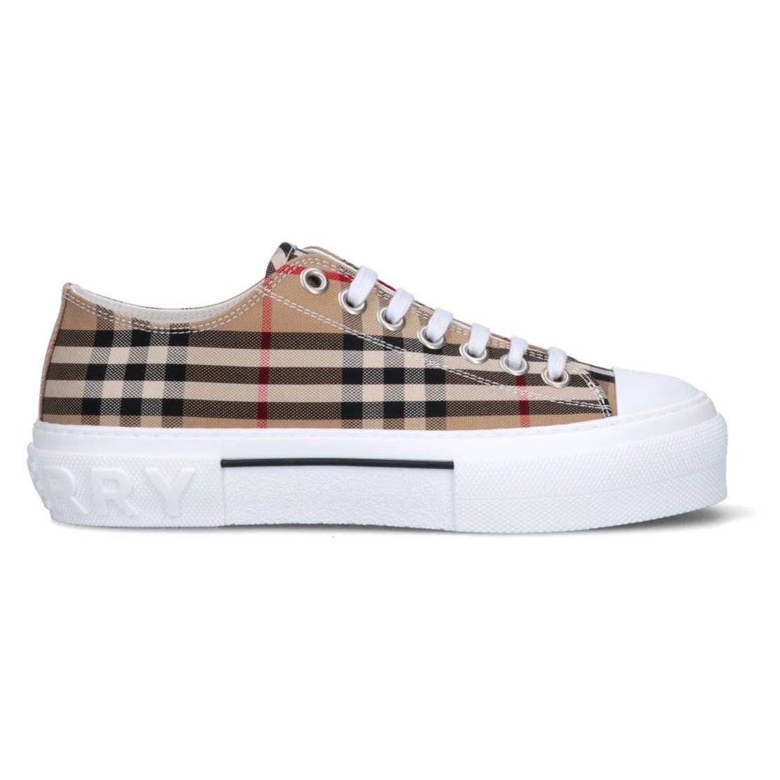 Color variation of 'Jack Low' Check Trainers Beige