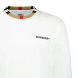 Burberry 'Jayson' Check Long Sleeve T-Shirt White - Boinclo - Outlet Sale Under Retail